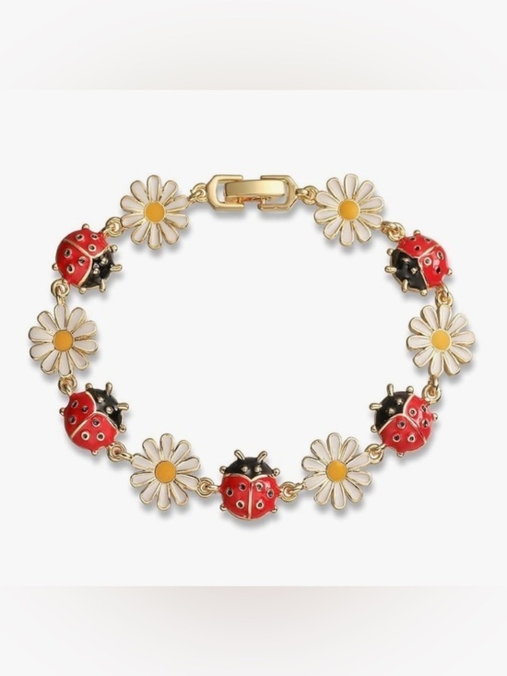 Daisy & Ladybug Gold-Tone Charm Bracelet